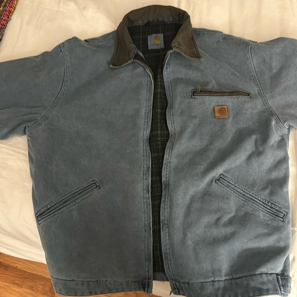 Carhartt J97 Petrol Blue Detroit Work Jacket Vintage medium